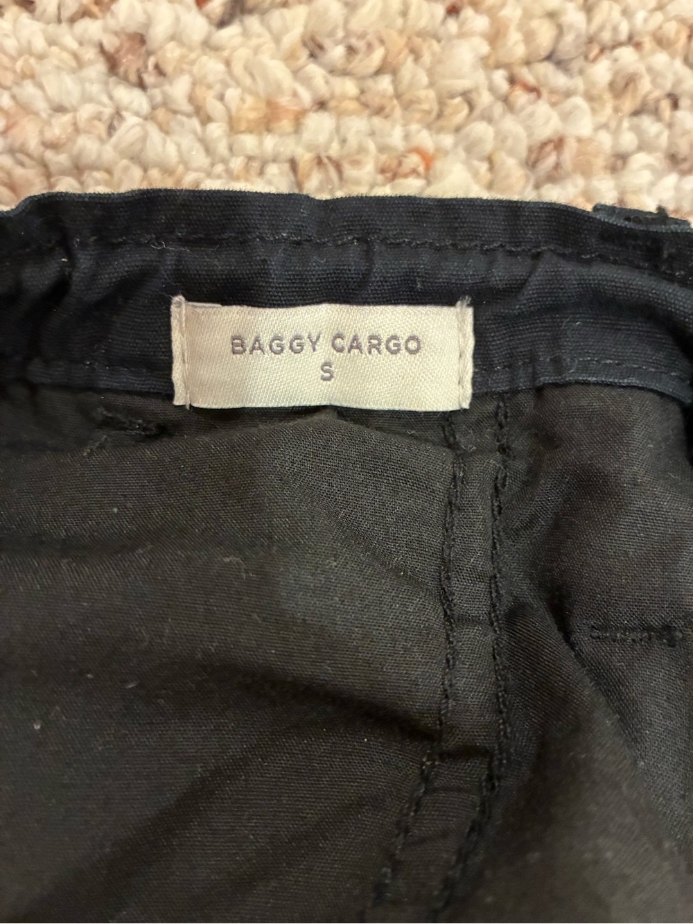 PacSun Black Wide-Leg Cargo Trousers - Picture 2 of 3